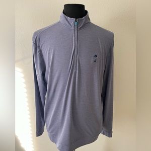 Johnnie-O Pullover Logo 1/4 Zip Lined Pullover Men's Size Large